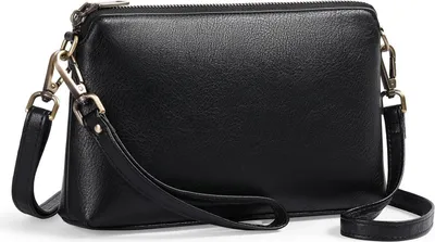 Produktbild von Umhängetasche Damen Crossbody Bag mit Kartenfächer Verstellbar Abnehmbar Schultergurt Schwarz