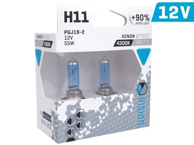 Image de Ampoules VISION arctic white H11 12V 55W PGJ19-2 U E4 +90%, 2 pièces
