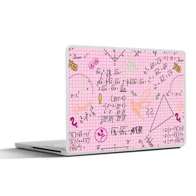 Produktbild von MuchoWow® Laptop Aufkleber Sticker Cover Mathematik - Kritzelei - Geometrie - Regenbogen - Muster 31x22.5 cm - Laptop-Deko