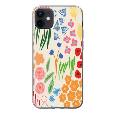 Produktbild von MuchoWow® Handyhülle Schutzhülle Hülle für iPhone 12 mini Blumen - Muster - Feldblumen Silikon Softcase Handy Hülle - Bild