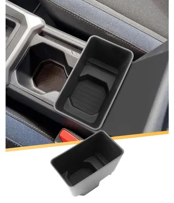 Productafbeelding van Opbergbox voor de middenconsole, geschikt voor de Dacia Duster 3, modeljaren 2024-2026, gemaakt van ABS-kunststof, kleur: zwart
