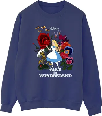 Produktbild von Disney - "Alice in Wonderland" Sweatshirt für Damen BI5653 (L) (Marineblau)