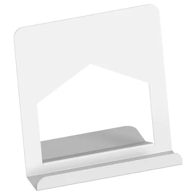 Image de Support métallique, étagère, porte-revues, organiseur, présentoir pour disques vinyles LP, livres, téléphones, tablettes, blanc