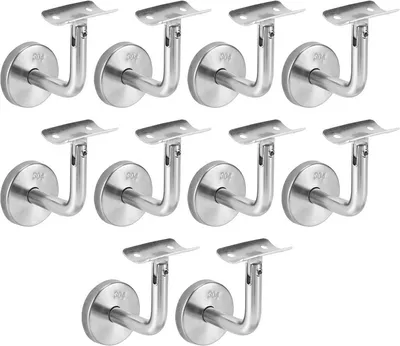 Produktbild von SWANEW Handlaufträger 10x Handlaufhalter Edelstahl Handlauf Wandhalter Holz Geländer Flach mit Abdeckrosette