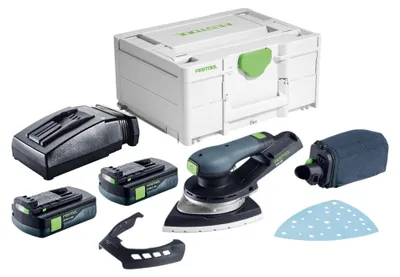 Produktbild von Festool DTSC 200-Basic Akku Deltaschleifer 18 V 145 x 195 mm Brushless + 2x Akku 3,0 Ah + Ladegerät + Systainer