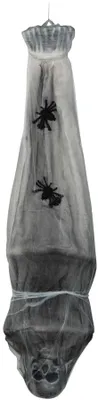 Produktbild von Skelett im Spinnenkokon Horror Grusel Halloween Hängedekoration Deko 120 cm