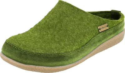 Image de Pantoufle pour femme Haflinger, chaussons en feutre pour homme Blizzard Skane 718025, taille : 38 EU, couleur : vert