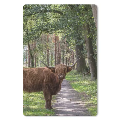 Produktbild von MuchoWow® Mauspad Mousepad Schottischer Highlander - Kröte - Baum 18x27 cm - Mousepads - Maus Mat - Pad - Mausunterlage