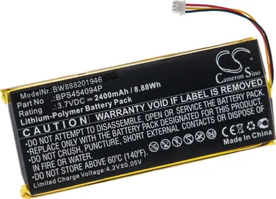 Produktbild von vhbw Akku Ersatz für Geneva BPS454094P für digital Radio (2400 mAh, 3,7 V, Li-Polymer)
