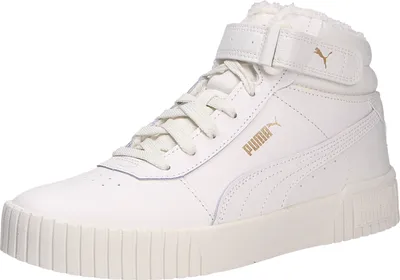 A single white Puma sneaker is shown against a white background.