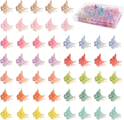 Imagen del producto de Mini pinzas para el pelo con forma de mariposa, 50 unidades, de colores variados, para niñas y mujeres