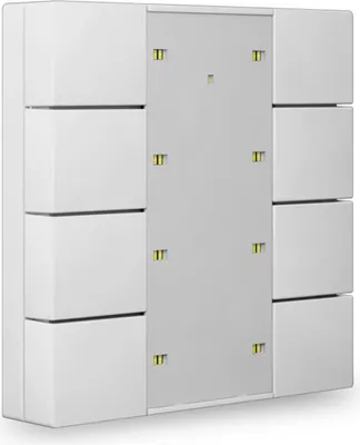 Image de MDT Bouton-poussoir Plus 55 8 fois, blanc pur brillant, 1 pièce.
