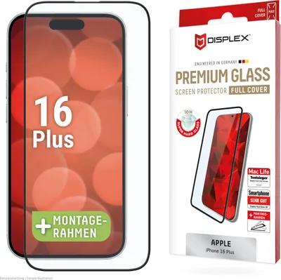 Obrázok produktu pre Displex 02015, Apple, iPhone 16 Plus, Suché aplikovanie, Odolný voči nečistotám, Odolné proti nárazu, Odolné proti poškriabaniu, Odolný proti nárazom, Priehľadná, 1 kusov