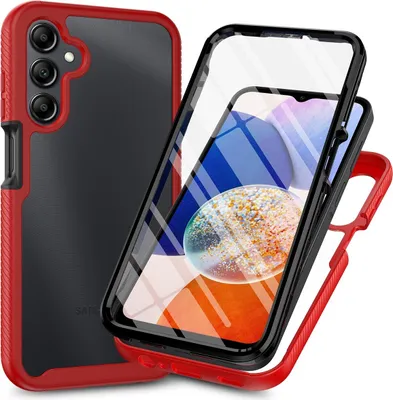 Image de Coque pour Samsung Galaxy A16 - Coque intégral Phonesta Total Protect 360 Case avec protecteur d'écran - Rouge