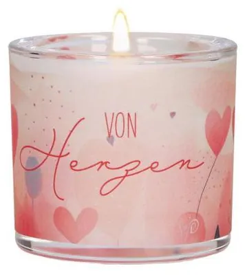 Produktbild von Glaswindlicht zum Geburtstag - Von Herzen