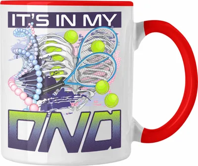 Produktbild von Trendation - Tennis Tasse Geschenk für Tennis-Spieler Trainer Coach Geschenkidee Spruch (Rot)
