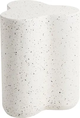 Produktbild von BELIANI Beistelltisch Weiß Magnesiumoxid u. Glasfaser Terrazzo Optik Organische Form Wolkenform Moderner Outdoor & Indoor Couchtisch Kleiner Tisch