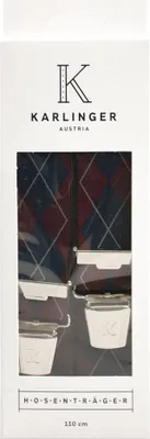 Produktbild von Elastischer Hosenträger bordeaux gemustert Breite 35mm - Länge 120cm