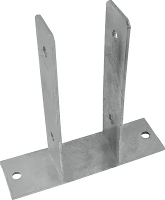 Productafbeelding van Connex paalhouder - U-vorm - 71 x 60 x 200 x 200 x 4 mm - Voor bevestiging met schroeven - F