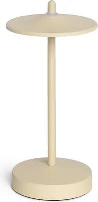 Produktbild von LED Tischlampe Tragbar Außen Metall mit Batterie USB wiederaufladbar Milevani Beige