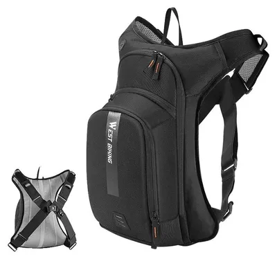 Image de Sac d'hydratation pour vélo, matériau réfléchissant, design léger, noir, 20 litres