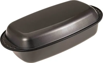 Produktbild von SIDCO Bratenform mit Deckel Backform Auflaufform Brotbackform schwarz Form 37 x 20cm