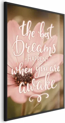 Produktbild von Posterpapier Poster - The Best Dreams Happen When You Are Awake 21x30 cm Text m-C-0302-ao-a