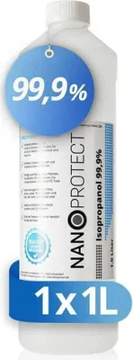 Produktbild von Nanoprotect Isopropanol 99,9% | 1 Liter Reiniger | Hochprozentiger Isopropylalkohol | IPA Reinigungsalkohol für Haushalt und Elektronik