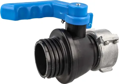 Produktbild von tecuro IBC Adapter Kugelventil, beidseitig Grobgewinde S60 x 6