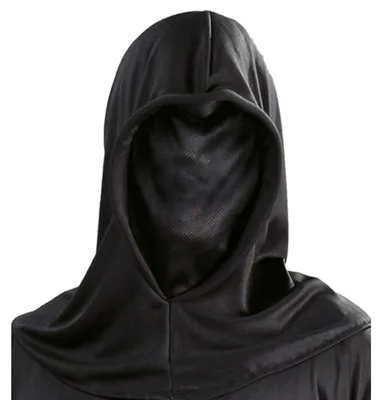 Image de Capuche noir - 20 x 28 cm - Halloween - Accessoire de costume