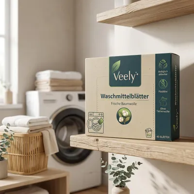 Produktbild von Veely Waschmittelblätter Waschmittelblätter Baumwolle