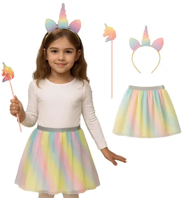 Immagine prodotto di Guirca Unicorno Fascia con bacchetta magica e tutù per bambini Taglia unica