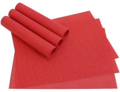 Produktbild von Tischset ELEGANCE rot 6er Tischunterlage als Tischdeko