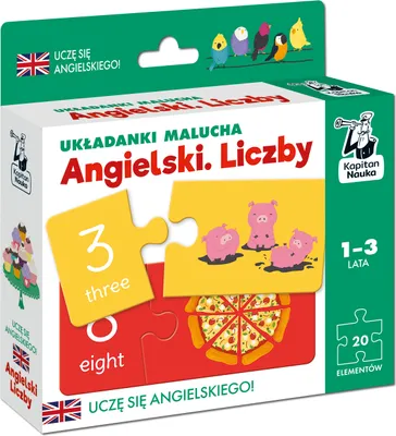 Zdjęcie produktu dla Układanki edukacyjne Kapitan Nauka Angielski Liczby