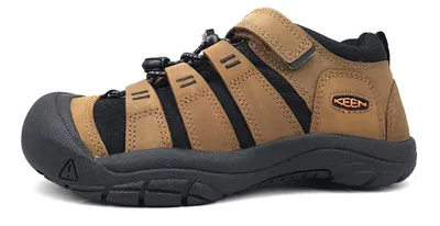 Image de Chaussures de ville KEEN Newport pour enfants, garçons, fermeture velcro, couleur marron, style décontracté