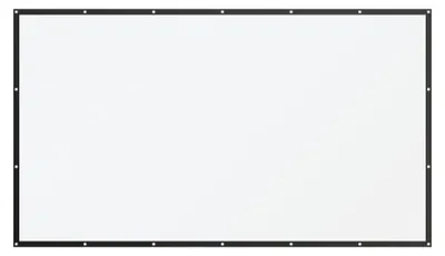 Produktbild von HOME DELUXE - Beamerleinwand LUCID - Farbe: Weiß mit schwarzem Rand, Maße: 233 x 139 cm, Formate: 4:3 & 16:9, Diagonale: 100 Zoll, Keine Bohrung nötig, Einfach faltbar