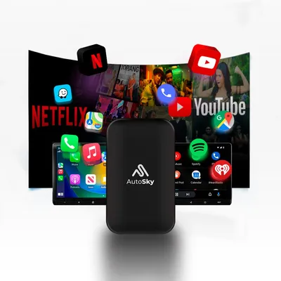 Produktbild von AutoSky Wireless CarPlay und Android Auto AI Box Lite Plus 2.0 - Netflix Youtube