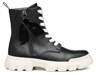 Immagine prodotto di GEOX JUNIOR J JUNETTE, stivali da biker/amfibio per bambine, colore nero/bianco, taglia 39 EU