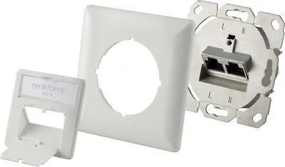 Zdjęcie produktu dla Renkforce RF-4393024, 2 x RJ-45, Biały, 80 mm, 80 mm