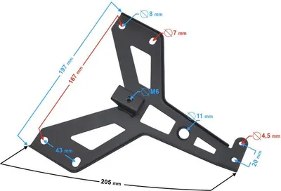 Produktbild von Hintere Kennzeichenhalterung für Moped FR 2