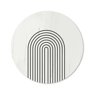 Produktbild von MuchoWow® Mauspad Mousepad Linien - Schwarz - Weiß - Abstrakt 50x50 cm - Mousepads - Maus Mat - Pad - Mausunterlage - Vinyl