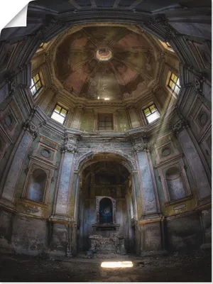 Produktbild von ARTland Poster Lost Place - marode Kirche - verlassen Größe: 45x60 cm