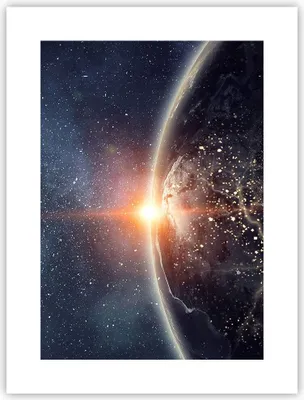 Produktbild von Poster - Poster ohne Rahmen - Kosmos Erde Sonne - 30x40 cm - Wand Bild - Wanddeko - Wandbilder - Kunstposter - Wandposter - Bilder - Kunstdruck - Wanddekoration - Wandbild - P2XPA30x40-4343