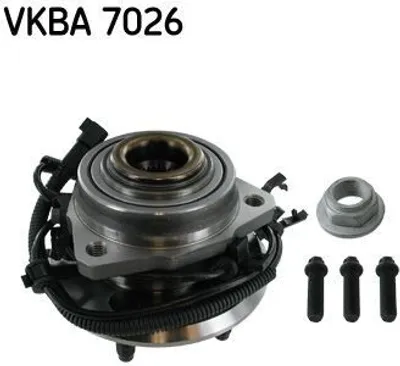 Produktbild von SKF Radlagersatz Vorne Links für JEEP CHEROKEE (KJ) VKBA 7026