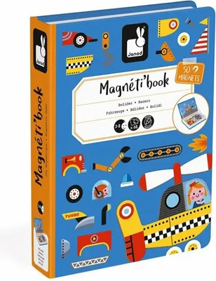 Immagine prodotto di Janod Janod Magnetibook Racers Voertuigen - Magneetboek