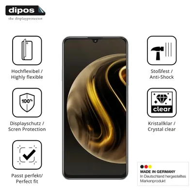 Produktbild von 2x Schutzfolie für Huawei Enjoy 70 Folie, 100% Displayabdeckung, dipos Flex