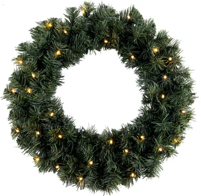 Produktbild von Best Season LED-Tannenkranz "Ottawa" beleuchtet ca.50 cm Ø30 w/w LED, grün, Trafo, outdoor, 612-50