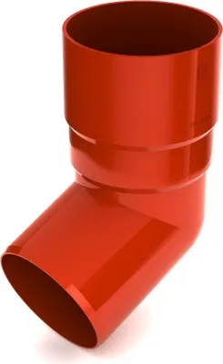 Produktbild von BRYZA 67° Fallrohrbogen aus Kunststoff Ø 63 mm, Ziegelrot RAL 8004