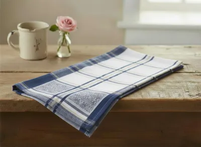 Produktbild von Küchentuch, Baumwolltuch 50x70 Majolica Dunkelblau
