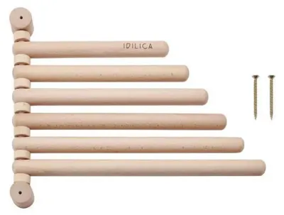 Image de KitchenCraft Idilica étagère murale en bois de hêtre, en boîte